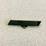 gold brooch bar fitting on a textured background showing a loop for attaching a pendant
