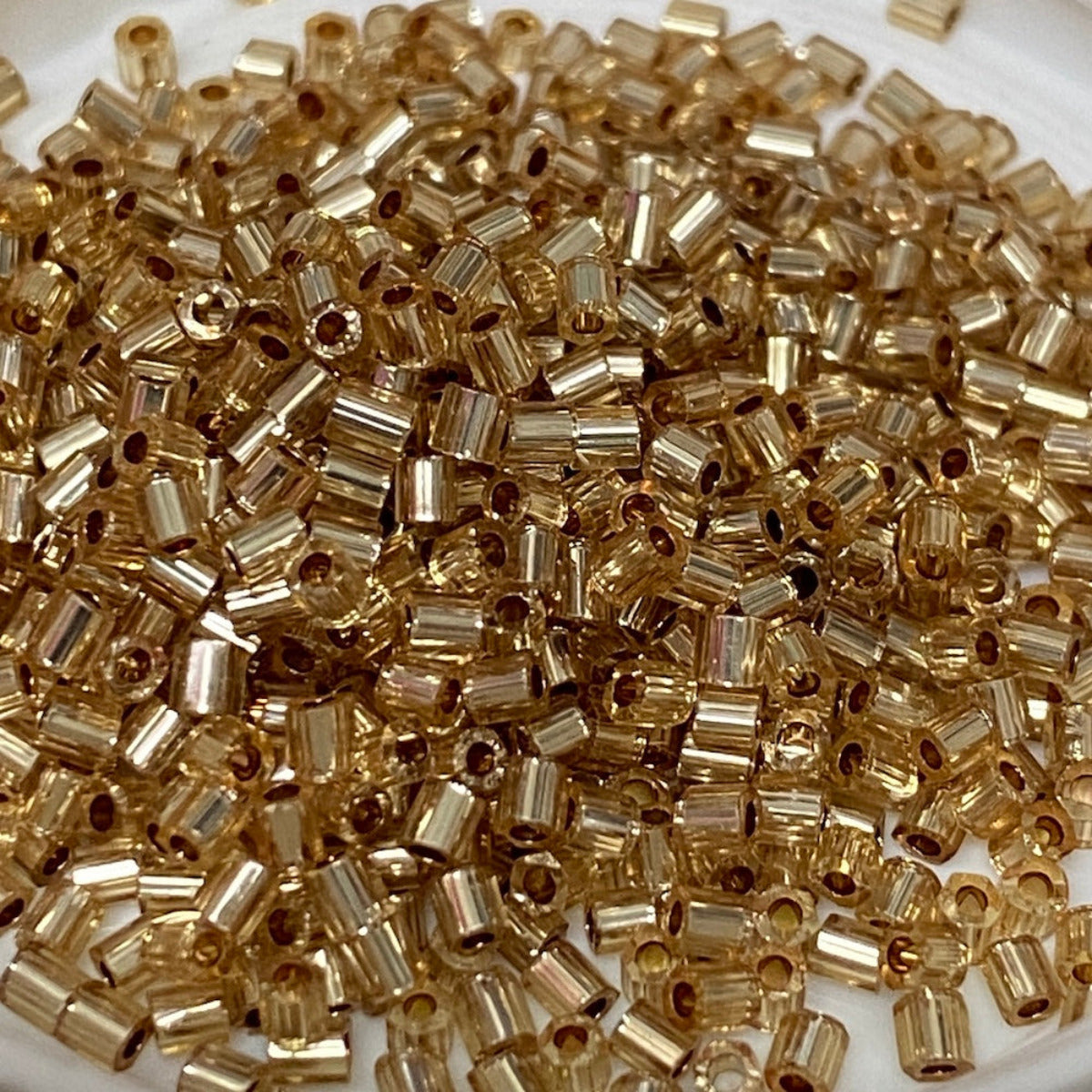 12/0 (#818 2-cut) Pewter Silverlined - 16g Tube