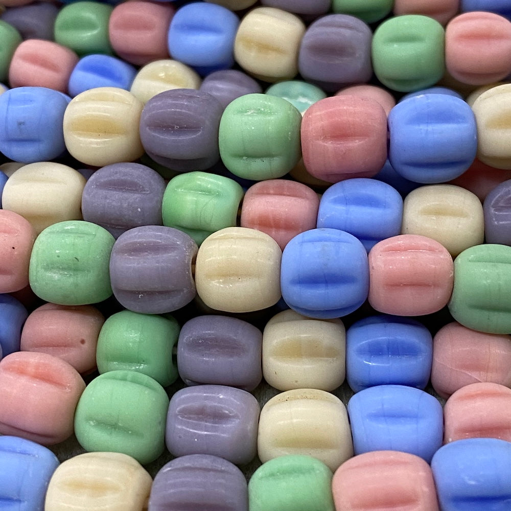 Colorful glass pastel beads