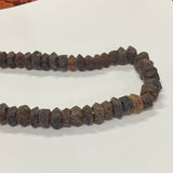 Rondelle - Cola Frosted Transparent - Java Recycled Glass Beads - (1 strand)