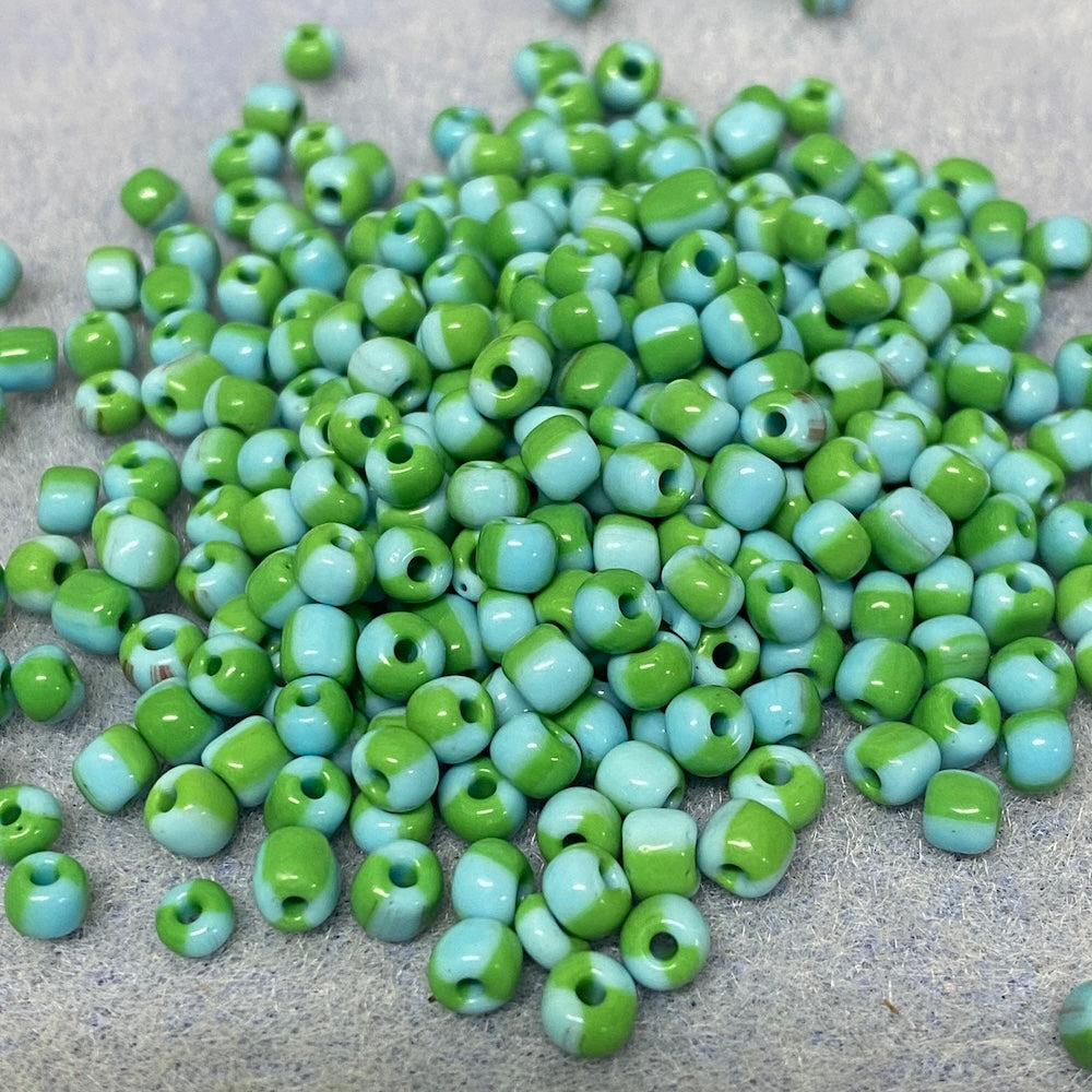 Blue/Green Stripe - 6/0 Special Effect (25g) - Seed Beads