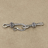 Hook & Eye Clasp - Dark Silver
