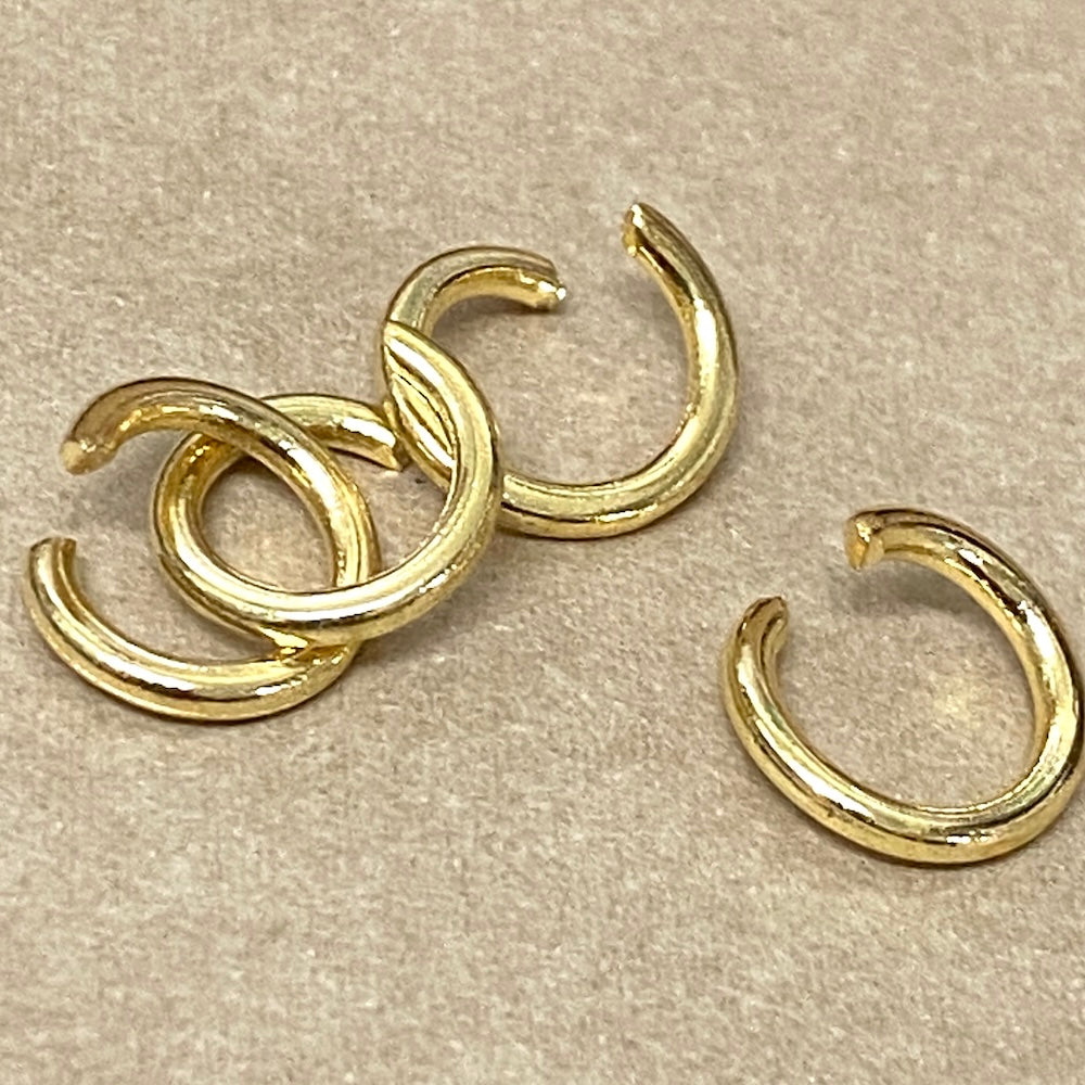 10x1.5mm Steel Jumprings (50) - Gold