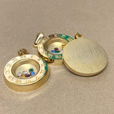 Clock Pendant - Real Gold Plated