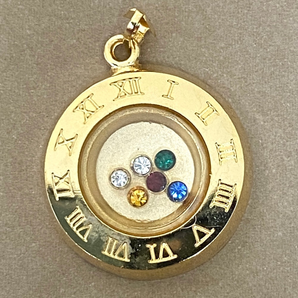 Clock Pendant - Real Gold Plated
