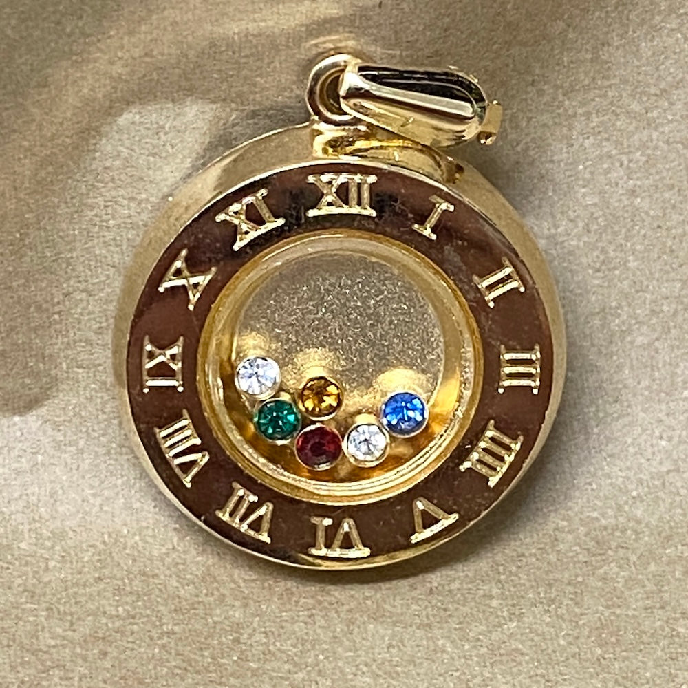 Clock Pendant - Real Gold Plated