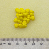 6mm Heart (100) - Yellow Opaque - Vintage Czech Glass Beads