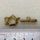 Teapot - Gold - Toggle Clasp