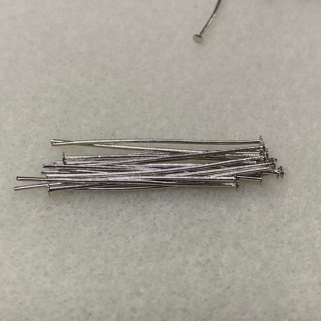 35mm Headpin (50) - Nickel - Bead Shack