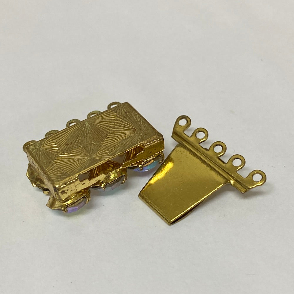 5 Row Vintage Clasp (1) - Gold - Bead Shack