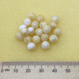 8mm Round (100) -  Caramel/White Swirl - Vintage Czech Glass Beads