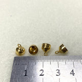7mm Cup w. Loop (20) - Gold - Bead Shack