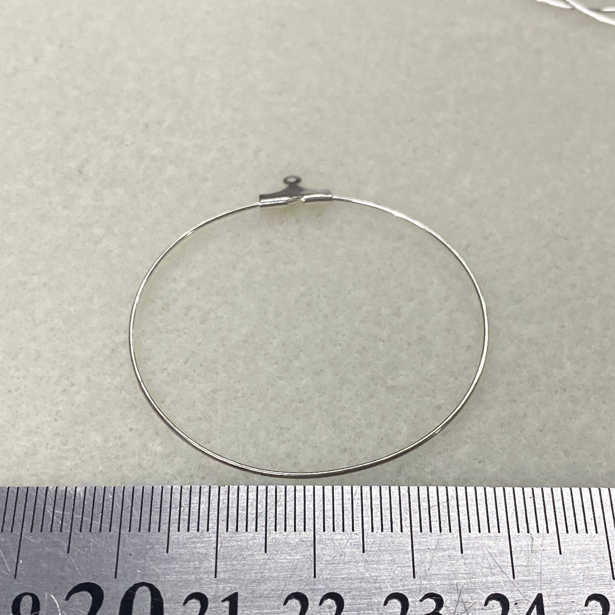 40mm Ear Hoop (10) - Silver - Bead Shack