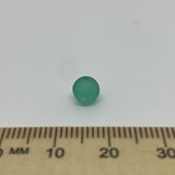 6mm Round (150) - Light Emerald Frosted - Vintage Czech Glass Beads