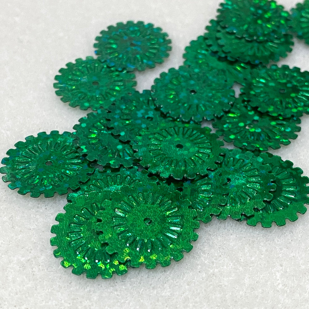 Green Flat Flower Sequin 10 grams
