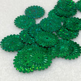 Green Flat Flower Sequin 10 grams