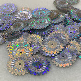 Silver Flat Flower Sequin 10 grams
