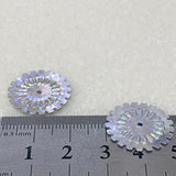 Silver Flat Flower Sequin 10 grams