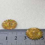 Gold Flat Flower Sequin 10 grams