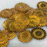 Gold Flat Flower Sequin 10 grams