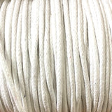 Close-up of white braided cord 