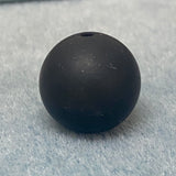 20mm Silicone Beads (10) - Black