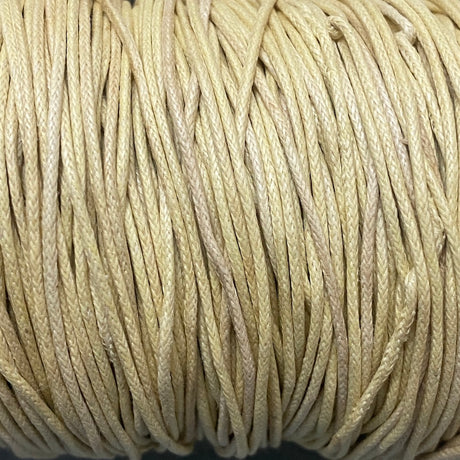 Close-up of beige braided cord