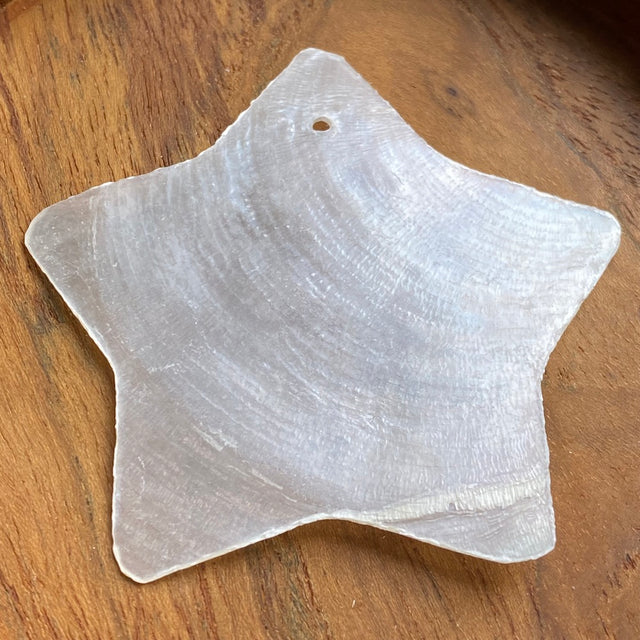 star shape capiz shell for the purpose of hanging decoration, christmas and  craft and decor with one holesdrilled