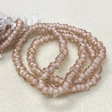 3x6mm Donuts - Transparent Pink - Java Glass Lampwork Beads - (1 strand)