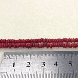 Mini Donuts - Dark Red - Java Glass Lampwork Beads - (1 strand)