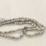 Mini Donuts - Shell - Java Glass Lampwork Beads - (1 strand)