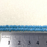 Mini Donuts - Duck Egg Blue - Java Glass Lampwork Beads - (1 strand)