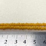Mini Donuts - Mustard - Java Glass Lampwork Beads - (1 strand)