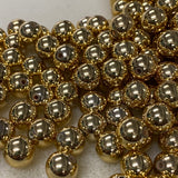 BEAD RESCUE - 12mm Round (50) - Gold - Vintage Metalised Beads