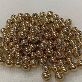 BEAD RESCUE - 6mm Round (100) - Gold - Vintage Metalised Beads