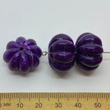 14x22mm Pumpkin (10) - Purple - Vintage Opaque Marbled Effect Beads