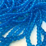 BEAD RESCUE 6mm (3 Strands) - Aqua Transparent - Round Glass Bead