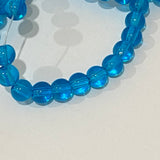 BEAD RESCUE 6mm (3 Strands) - Aqua Transparent - Round Glass Bead