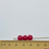 8mm Round (50) - Pink - Vintage Opaque Marbled Effect Beads