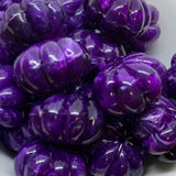 12x17mm Pumpkin (10) - Purple - Vintage Opaque Marbled Effect Beads