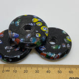 38mm Glass Donut w. Faces (1) - Vintage Replica Trade Beads