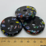 38mm Glass Donut w. Faces (1) - Vintage Replica Trade Beads