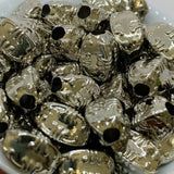 Squared Oval (25) - Silver - Vintage Metalised Beads