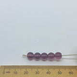 8mm Round (25) - Transparent Amethyst - Vintage Czech Glass Beads