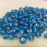 6mm Evil Eye (25) - Transparent Aqua Blue - 6mm Evil Eye (25) - Transparent Mixed -