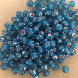 6mm Evil Eye (25) - Transparent Aqua Blue - 6mm Evil Eye (25) - Transparent Mixed -