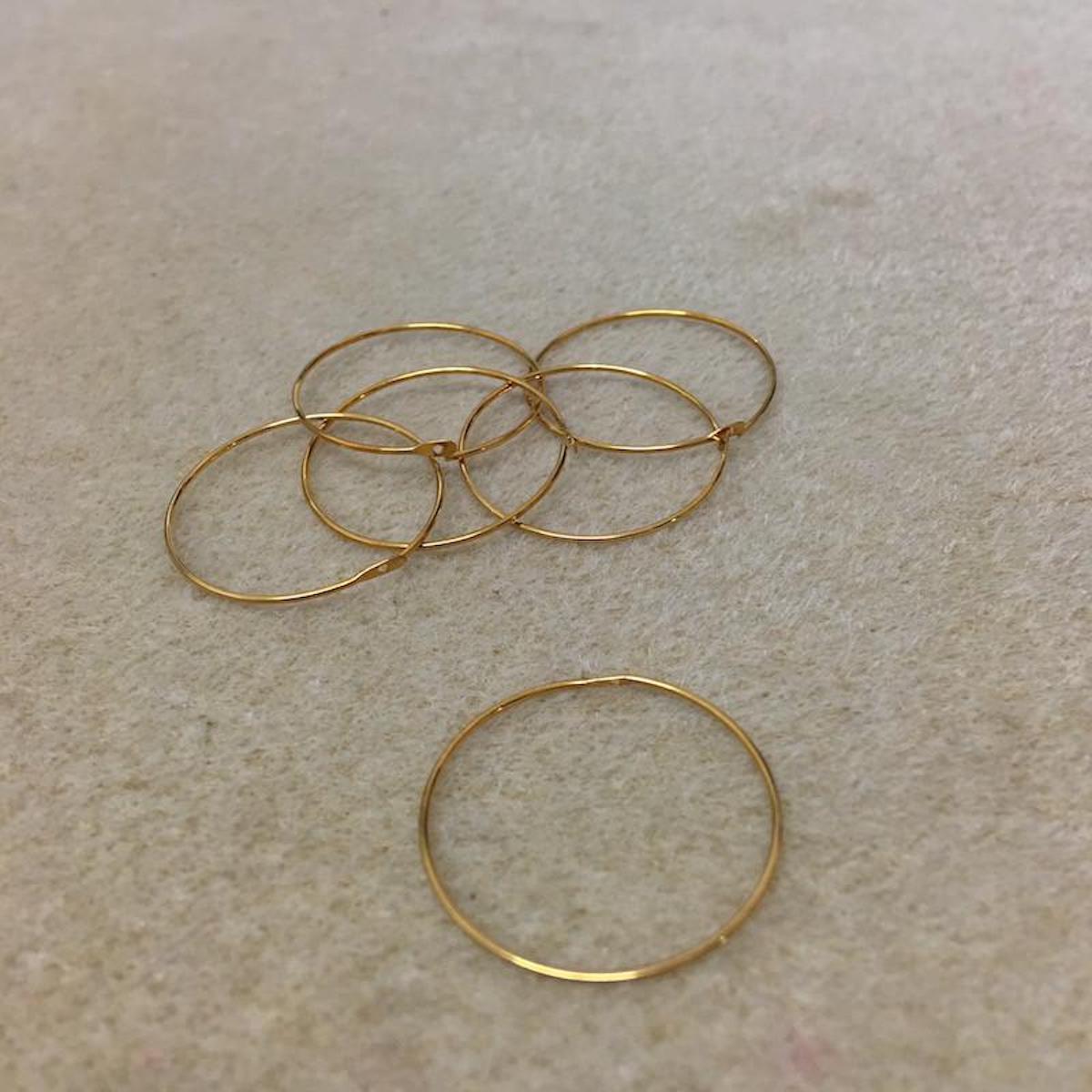 25mm Ear Loops (6) - Gold