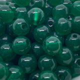 8mm (115) - Emerald Transparent - Round Glass Bead