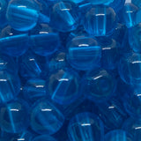 8mm (115) - Aqua Transparent - Round Glass Bead