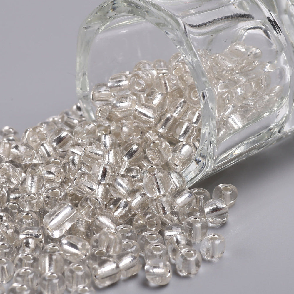 Clear - 6/0 Silverlined (50g) - Seed Beads